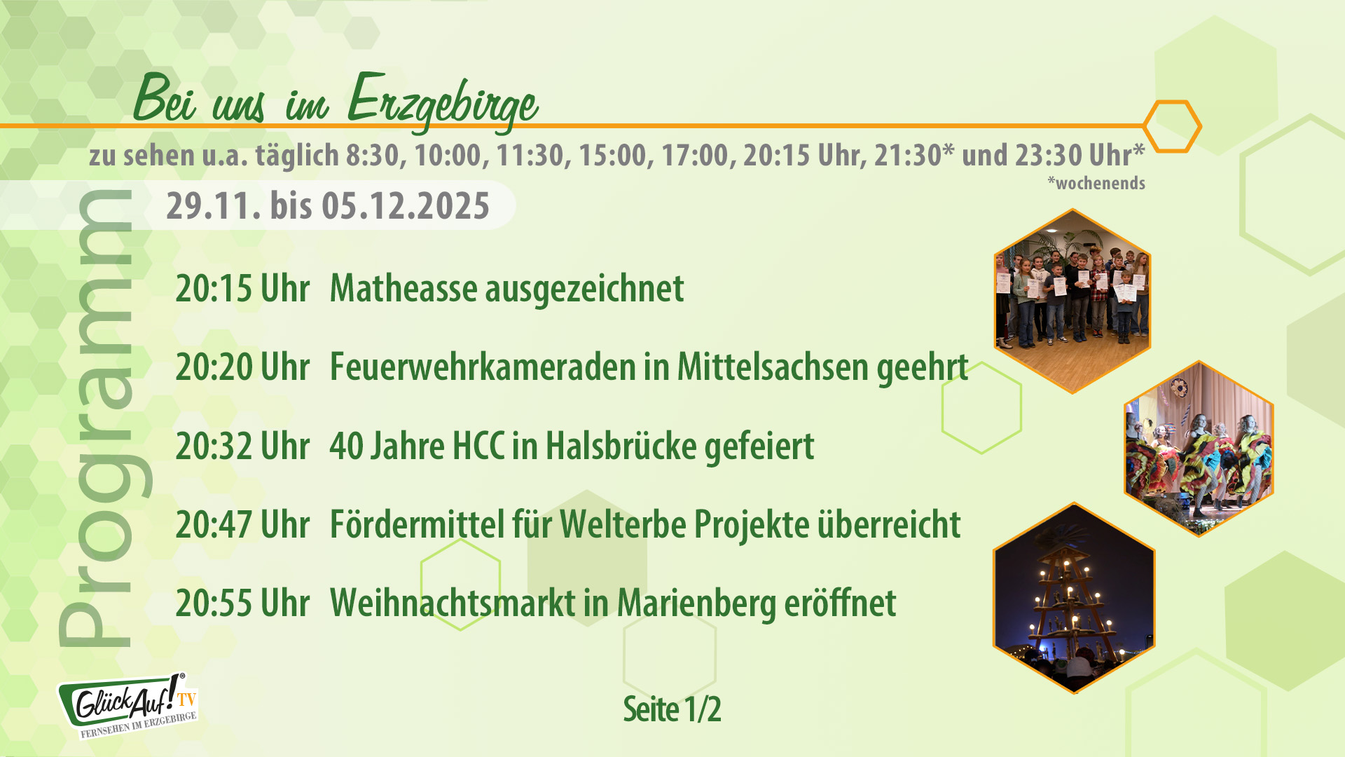 Bei uns im Erzgebirge für die Woche vom 29.11. bis 05.12.2025