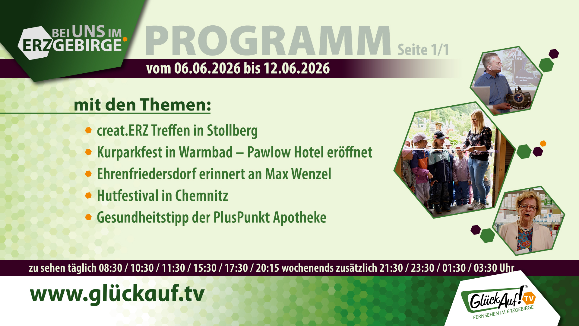 Bei uns im Erzgebirge für die Woche vom 06.06.2026 bis 12.05.2026
